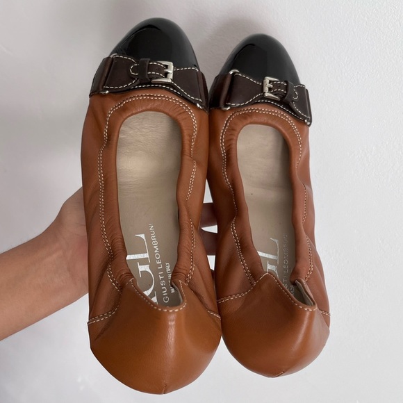 AGL Attilio Giusti Leombruni Cap Toe
Y2K Hidden Wedge Flats Size 36 1/2 Black - Picture 1 of 7